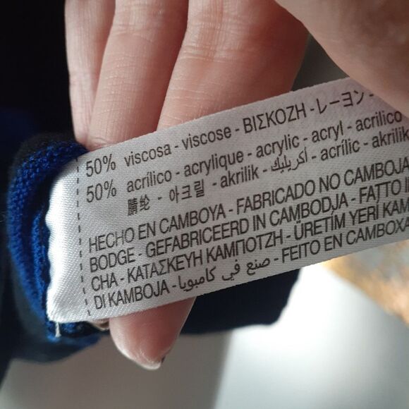 Zara Black and Blue Striped Women's Sweater - Picture 8 of 11